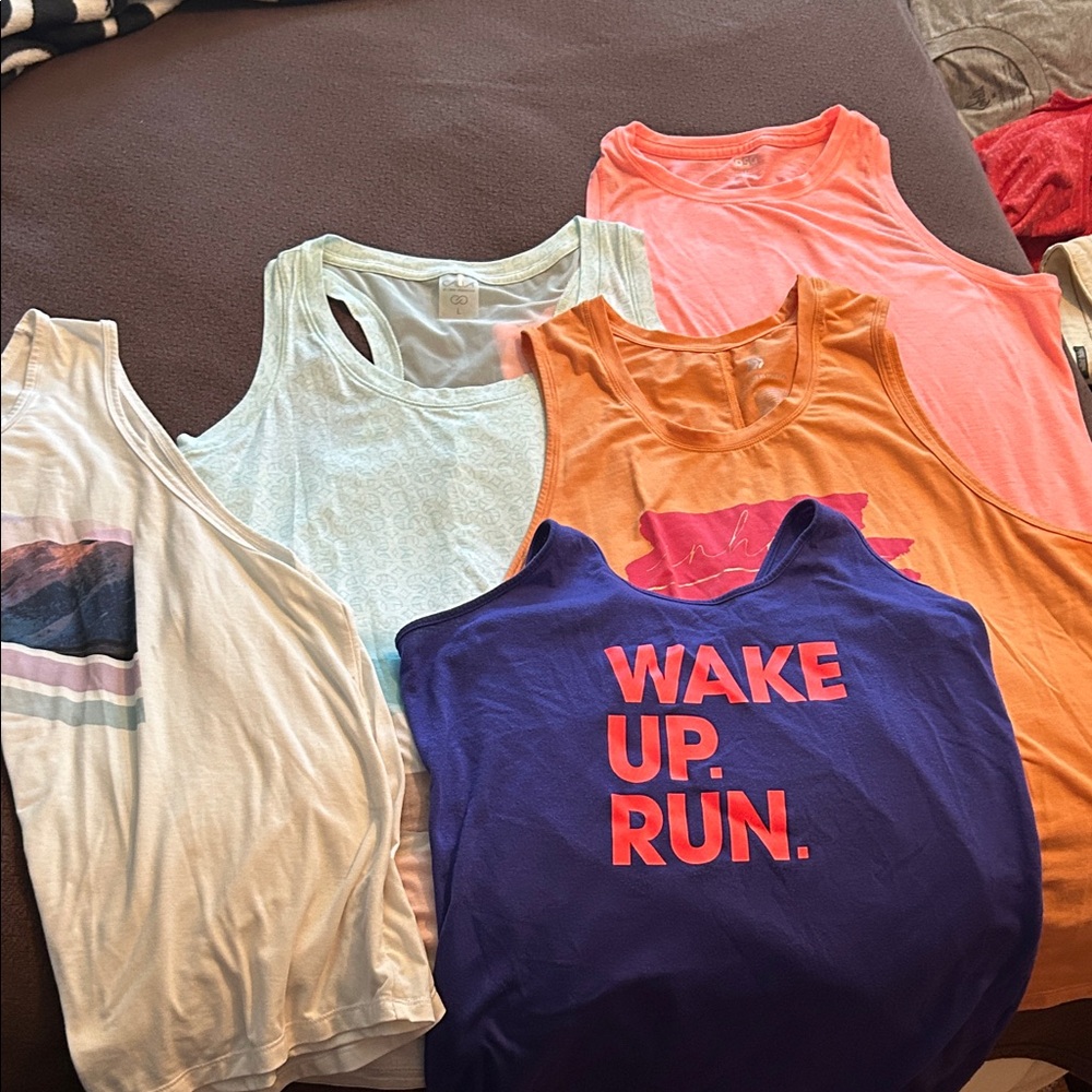 Under Armour Women's Graphic Tank Tops - Blue, Orange, White